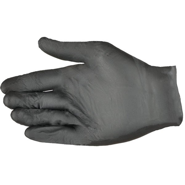 Showa N-Dex, Nitrile Disposable Gloves, 4 mil Palm, Nitrile, Powder-Free, XL, 50 PK, Black 7700PFTXL